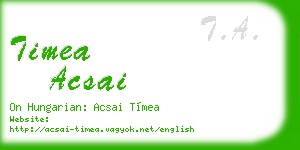 timea acsai business card