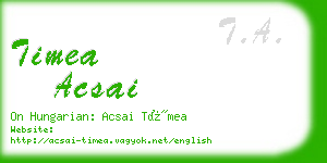 timea acsai business card